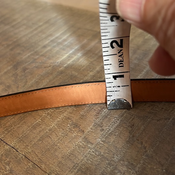 EUC Anne Klein for Calderon Narrow Navy Leather Belt Sz L - Picture 10 of 10